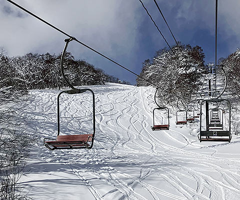 シュプールのかもしかコースで